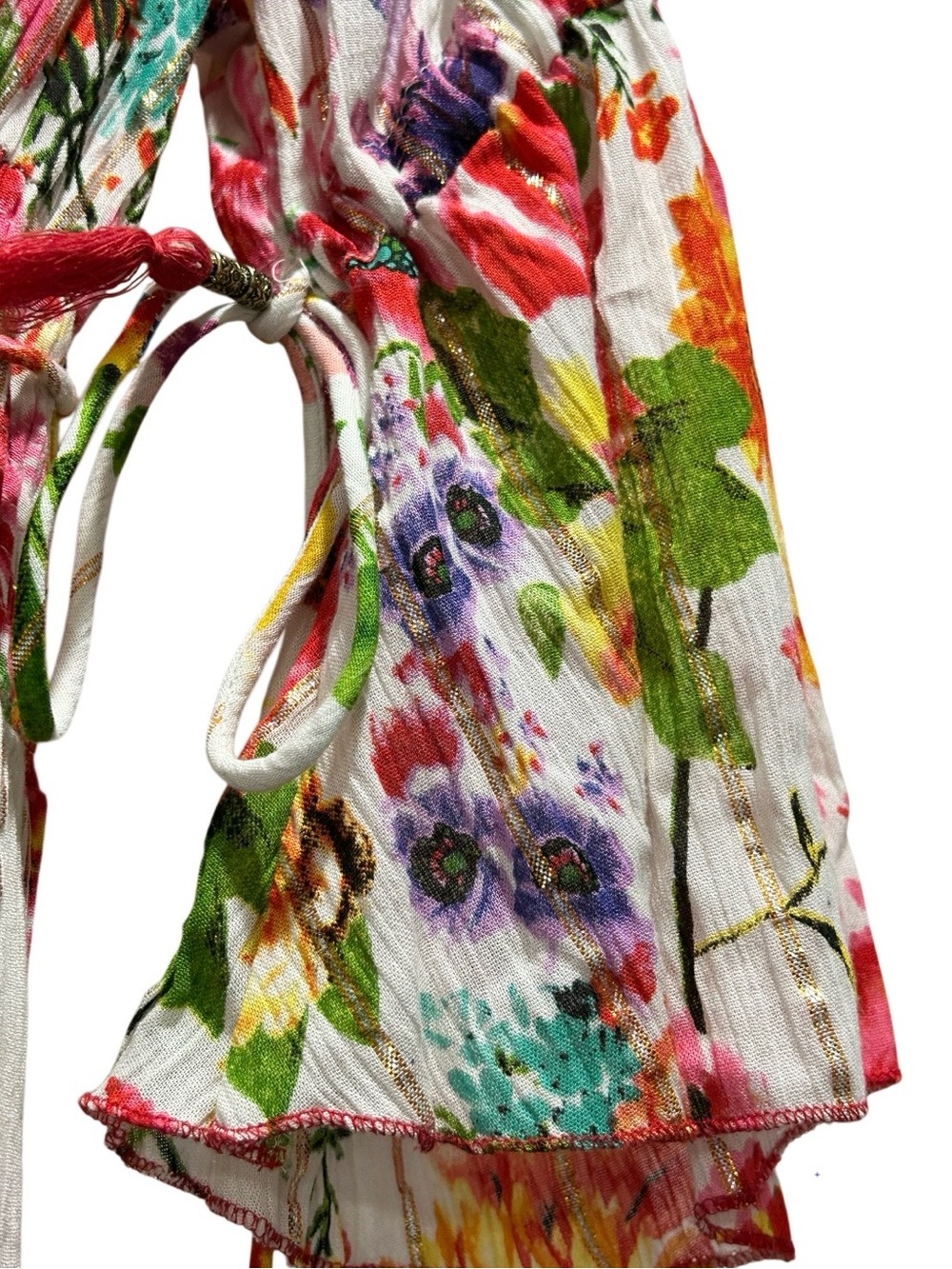 Me 2 Magic Bohemian Wildflower Floral Maxi Dress with Tiered Skirt Womens S - Picture 4 of 12